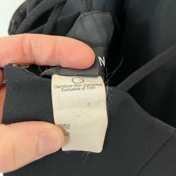 Vintage Selina Canada Black Midi Dress Sleek Sleeveless Minimalist Style SZ 12 - Picture 6 of 7